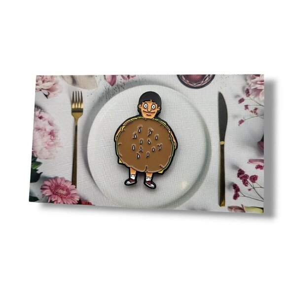 Bob's Burger's Gene Belcher in Burger Costume Brooch/Pin - Picture 3 of 7